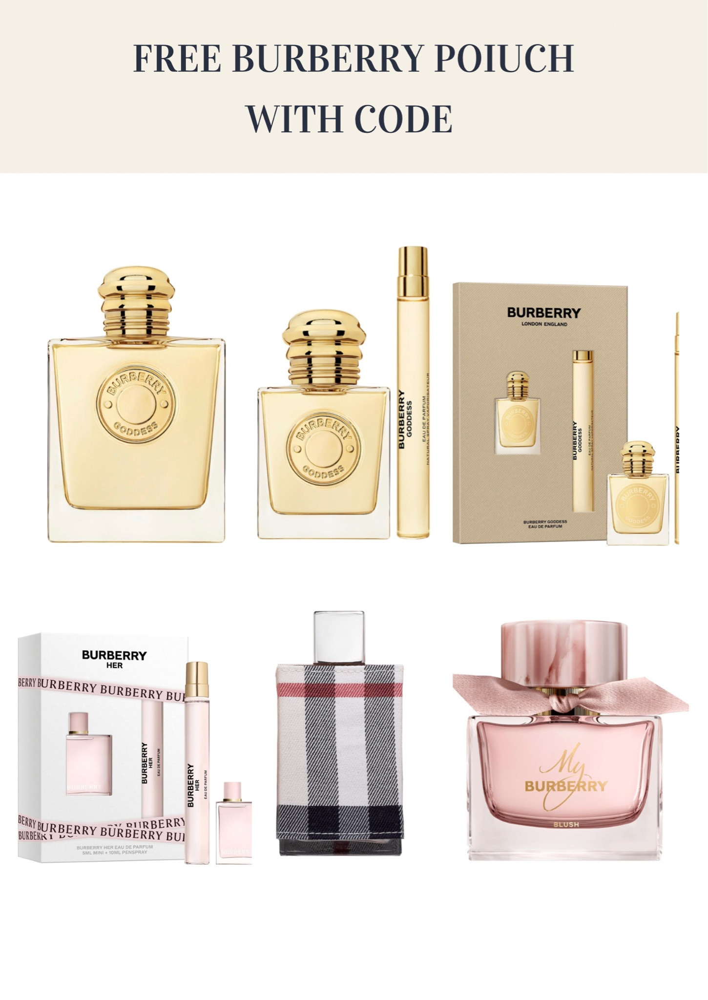 Burberry perfume gift sets hotsell for her