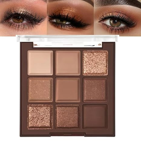 Neutral Nude Brown Eye Shadow Palette,Rose Gold Dark Brown Bronze Naked Cream Eyeshadow Palette M... | Amazon (US)