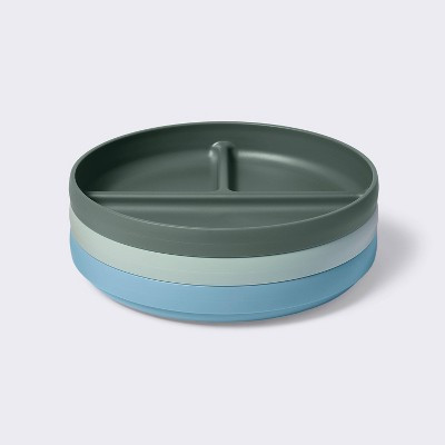 Divided Plate - 3pk Blue/Green - Cloud Island™ | Target