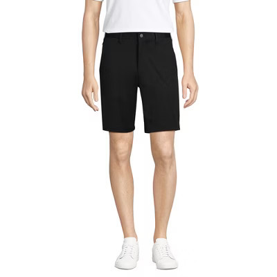 Lands' End Men's 9" Flex Golf Short - 35 - Black | Target