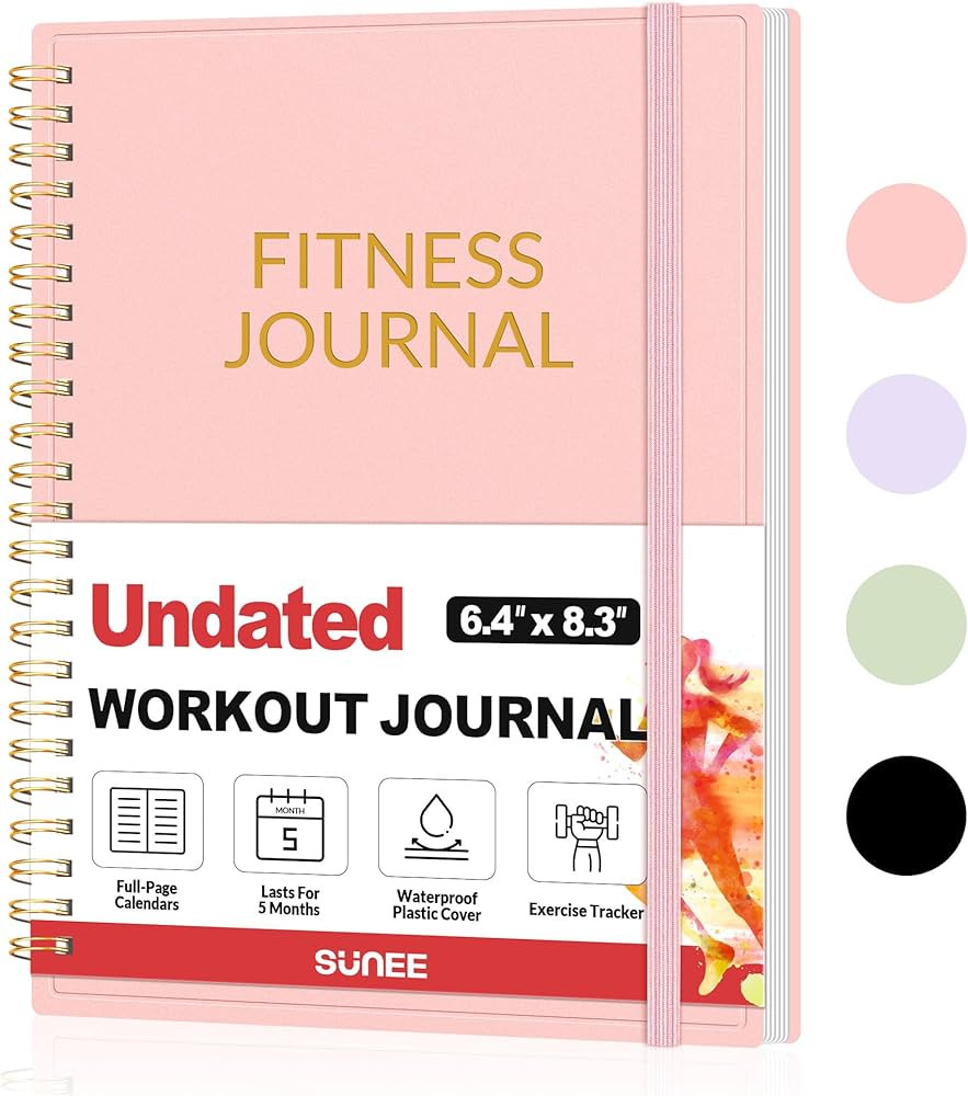 Fitness Journal Workout Planner, A5(6.4" x 8.3") Workout Journal & Log Book for Men & Women, Unda... | Amazon (US)