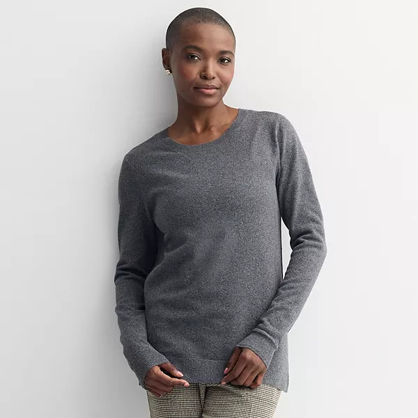 Women's Croft & Barrow® The Extra Soft Cable Crew Neck Sweater | Kohl's