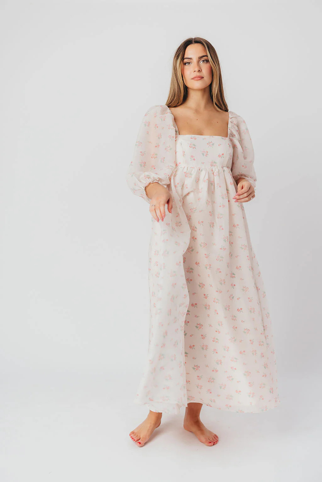 *New* Mona Maxi Dress with Smocking in Blush Floral - Bump Friendly & | Worth Collective