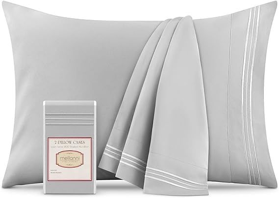 Mellanni King Size Pillow Cases 2 Pack - Iconic Collection Pillowcases - Hotel Luxury, Extra Soft... | Amazon (US)