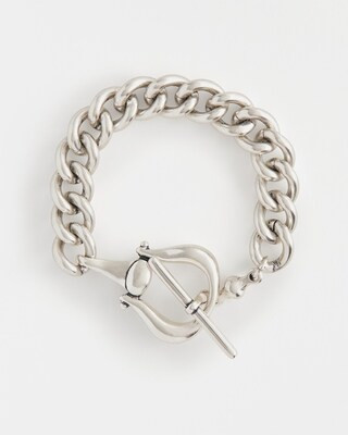 Silver Tone Horsebit Bracelet | Chico's