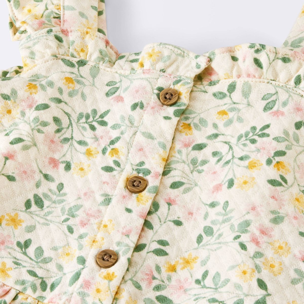 Baby Girls' Floral Peplum Top & Bloomer Set - Cloud Island™ Cream | Target