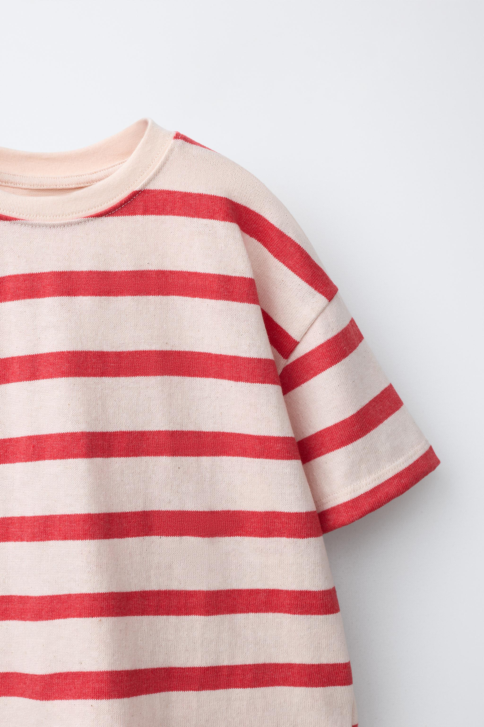 STRIPED T-SHIRT AND BERMUDA JOGGING SET | Zara US