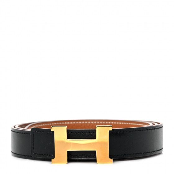 HERMES Box Togo 32mm Constance Belt 95 Black Gold | FASHIONPHILE | Fashionphile