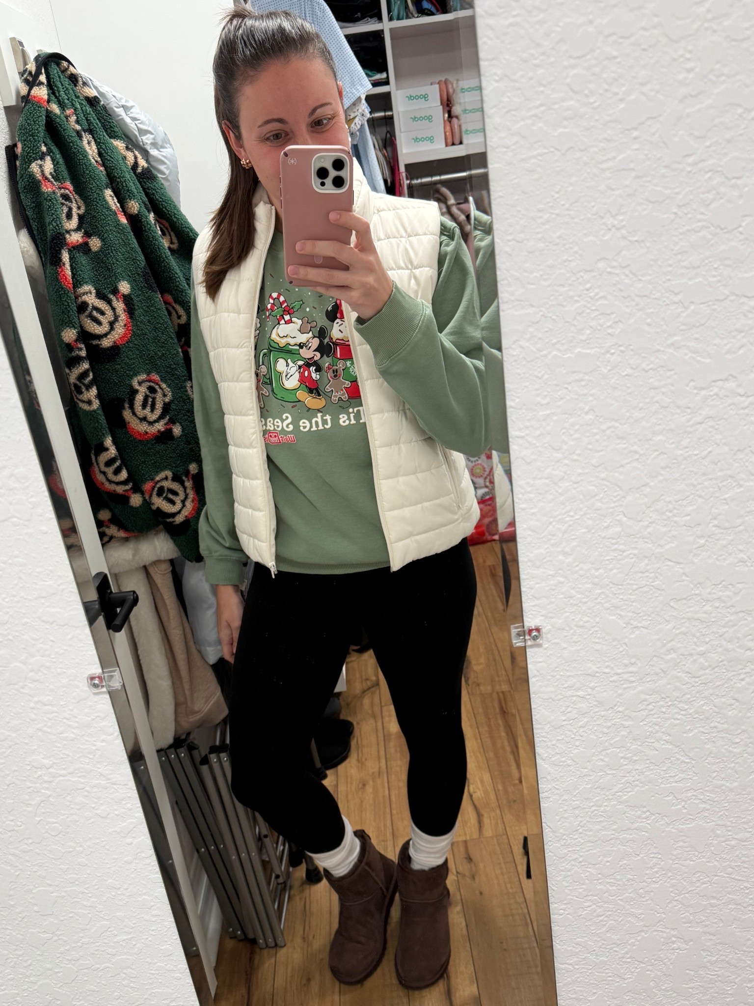 Cozy holiday date night outfit to the movies! I love the mini Uggs boots for Florida because it allows for some warmth without making me too hot and look to over kill! 

#LTKdayinmylife #LTKHoliday #LTKootd