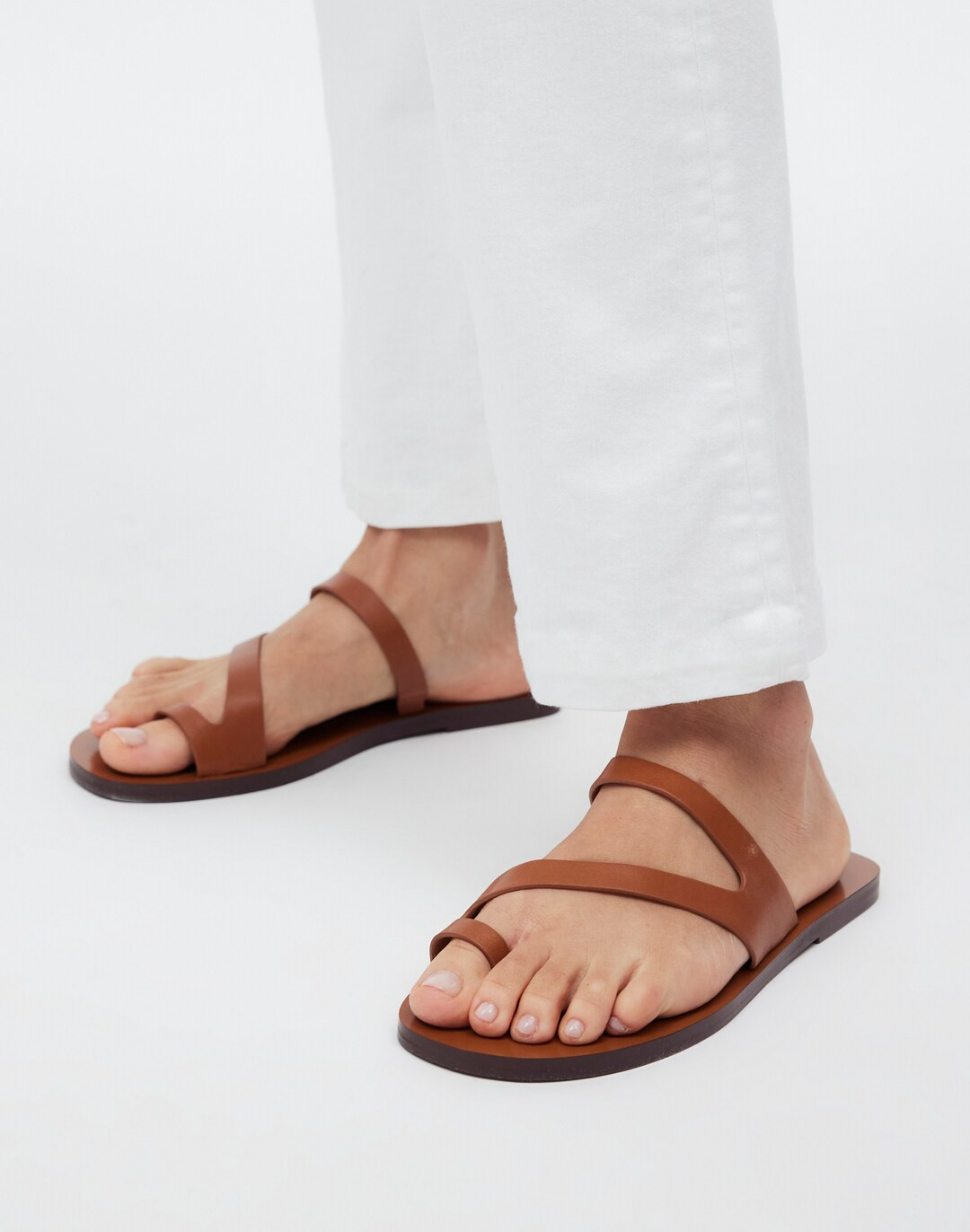 The Gabi Asymmetric-Strap Sandal | Madewell