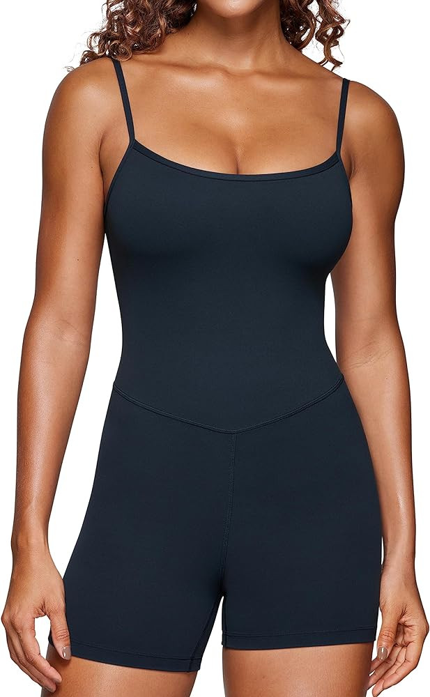 CRZ YOGA Butterluxe Cami Strap Rompers for Women - Adjustable Sleeveless One Piece Yoga Jumpsuits... | Amazon (US)