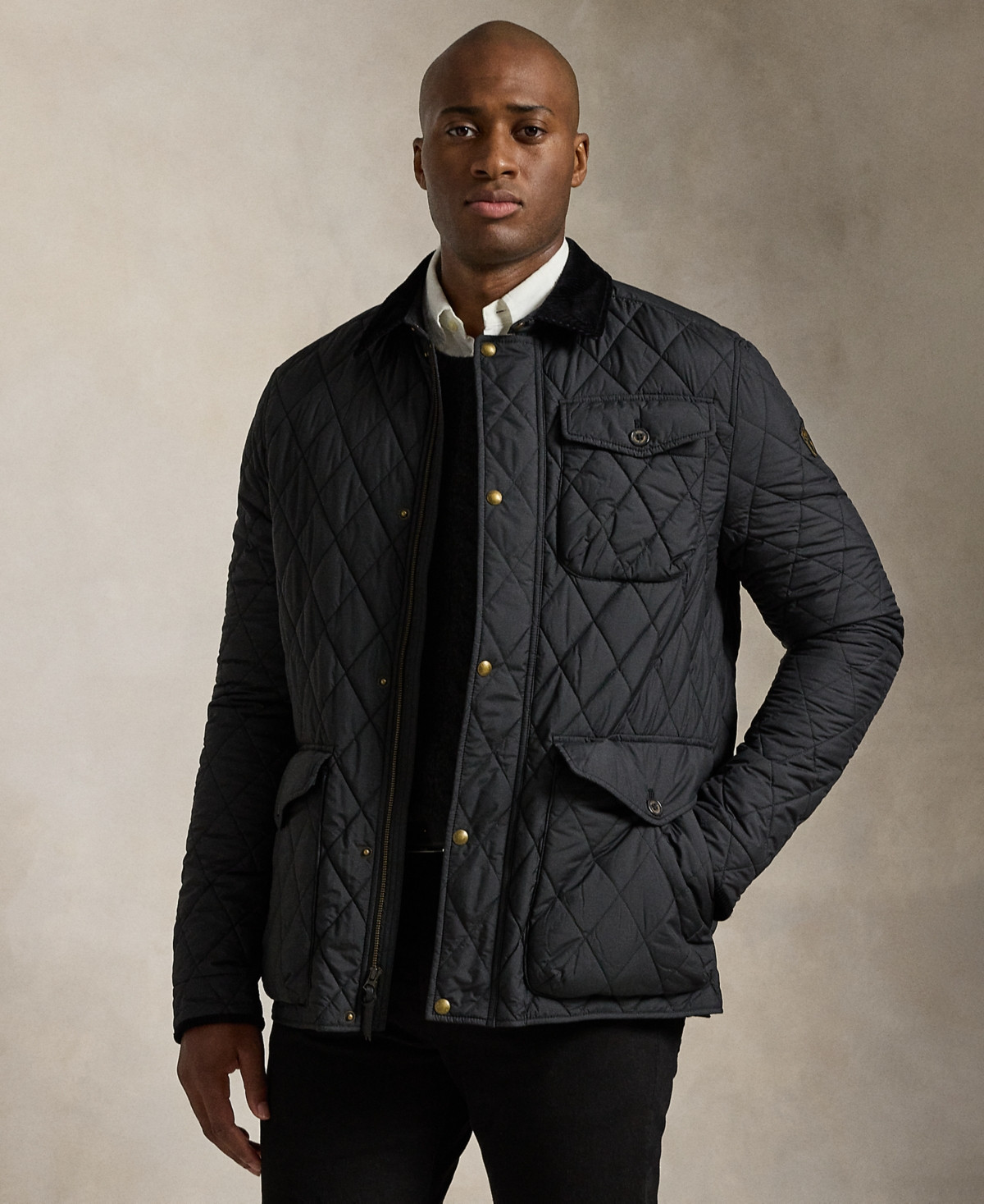 Polo Ralph Lauren Men's Big & Tall Beaton Quilted Water-Repellent Full-Zip Jacket - Polo Black | Macy's