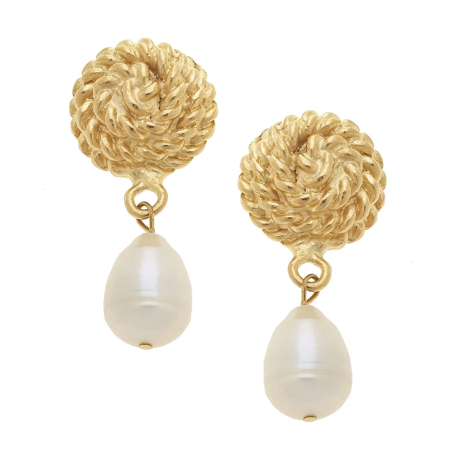 Rope Pearl Drop Earrings | Susan Shaw