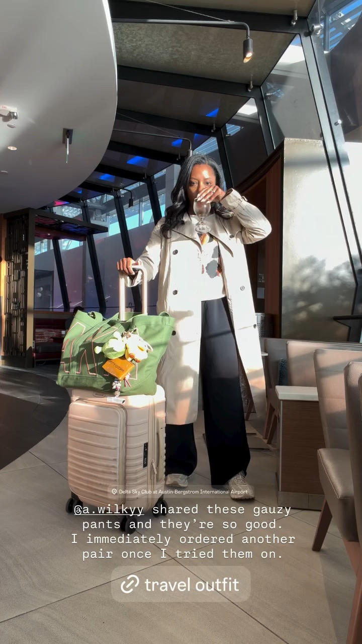 Wearing size small
In these gauzy pants and they’re so good.
I immediately ordered another pair once I tried them on.

#LTKmorningroutine #LTKmomlife #LTKTravel