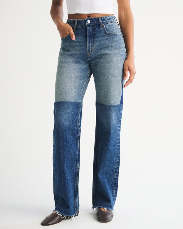 Curve Love High Rise 90s Relaxed Reworked Jean | Abercrombie & Fitch (US)
