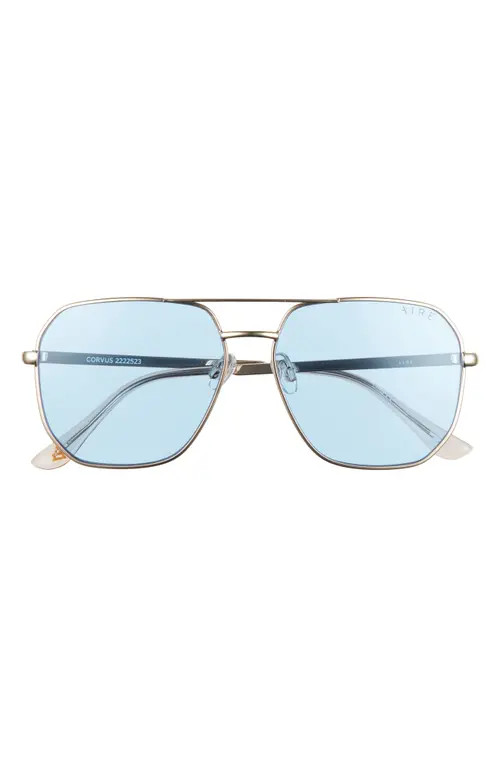 AIRE Corvus 57mm Aviator Sunglasses in Gold at Nordstrom | Nordstrom