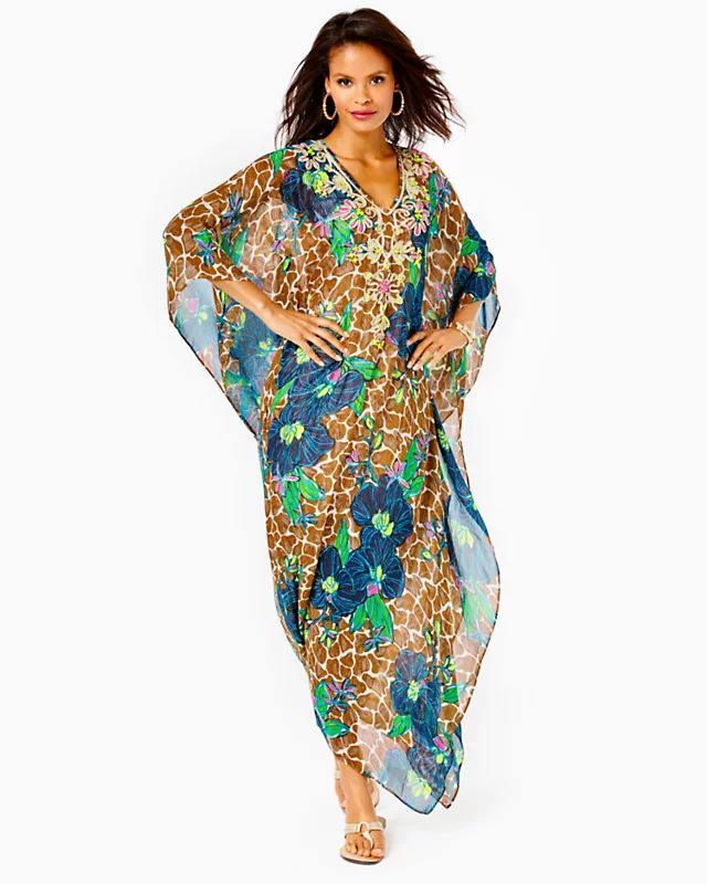 Rosia Embroidered Maxi Caftan | Lilly Pulitzer