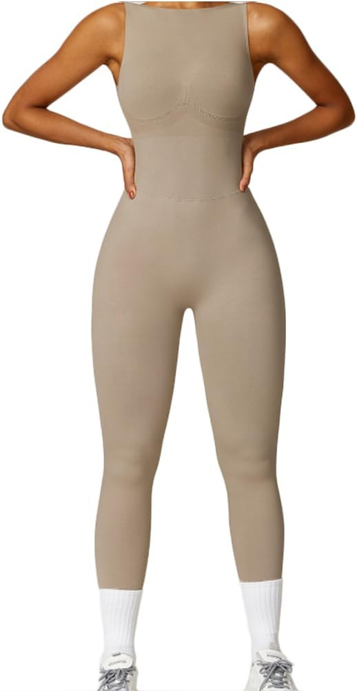 HSQSMWJ Women Breathable One Piece Bodysuit Workout Rompers Jumpsuits | Amazon (US)