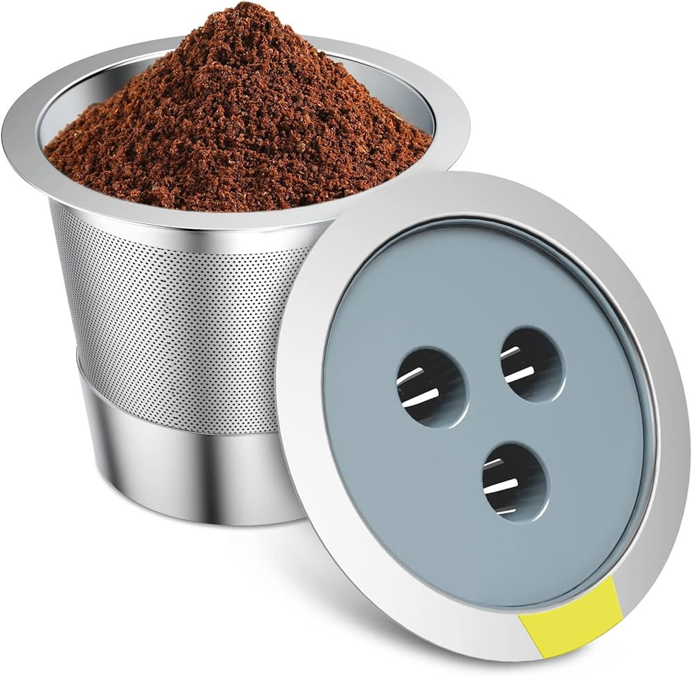 Stainless Steel Reusable K Cups Compatible with Ninja Dual Brew Coffee Maker, K Cup Reusable Coff... | Amazon (US)