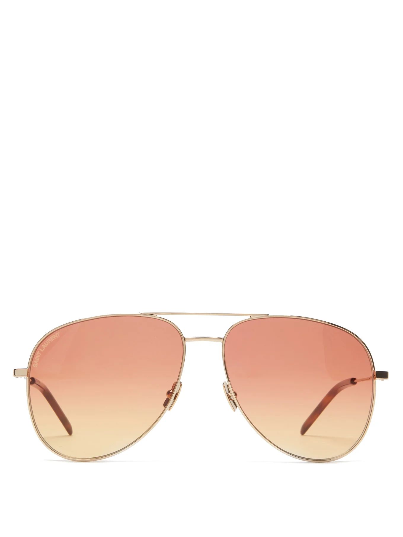 Aviator metal sunglasses | Saint Laurent | Matches (UK)