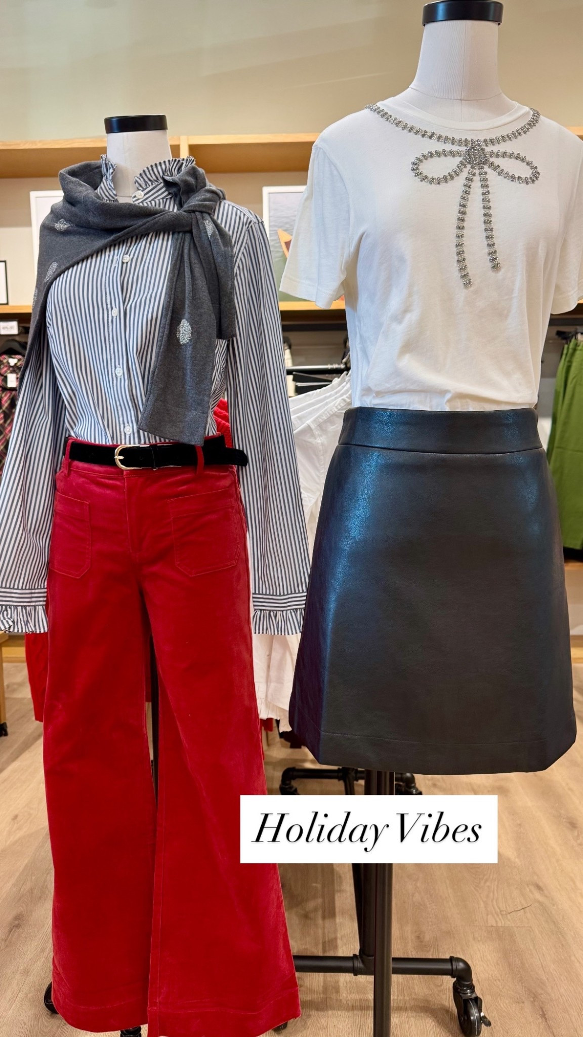 Velvet, leather, tartan and bows! #winteroutfit #red #velvet #holidaystyle #tartan #sale #preppy 

#LTKWorkwear #LTKFindsUnder100 #LTKCyberWeek