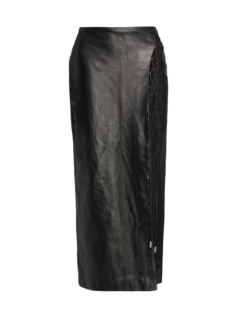 Lace-Up Leather Skirt | Saks Fifth Avenue