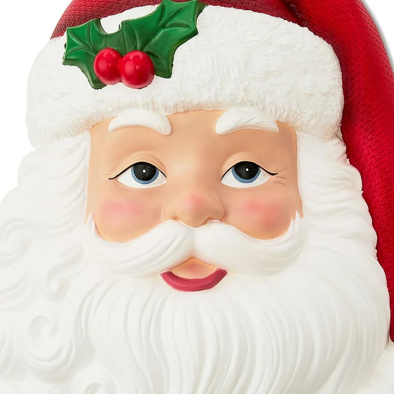 Lighted Blow Mold Santa Hanging Christmas Decoration, Red and White, 16", by Holiday Time | Walmart (US)