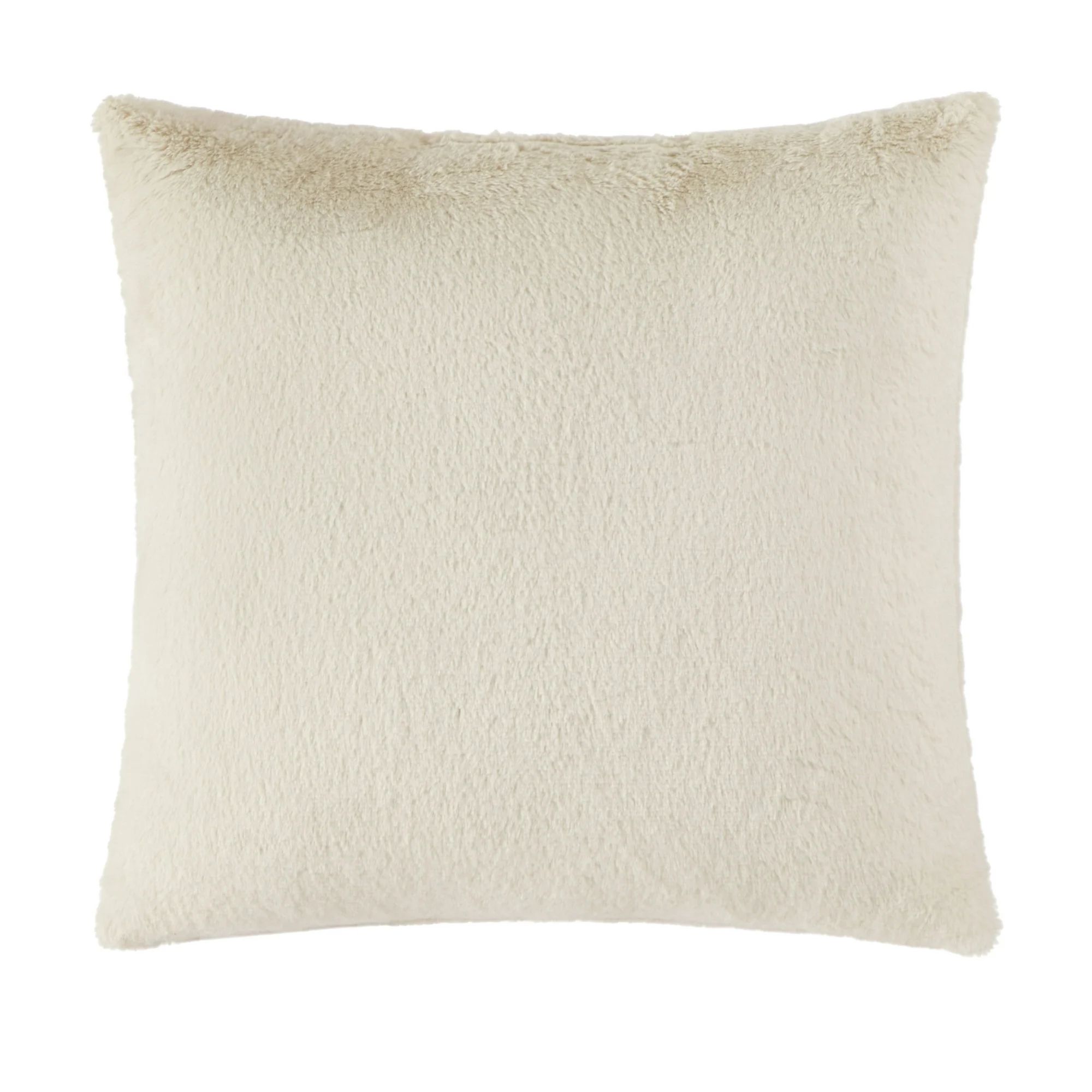 Mainstays Tip Dye Faux Fur Decorative Pillow, Ivory, 20" x 20", 1 each - Walmart.com | Walmart (US)