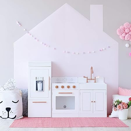 Teamson Kids - Little Chef Paris Modern Play Kitchen - White / Rose Gold | Amazon (US)