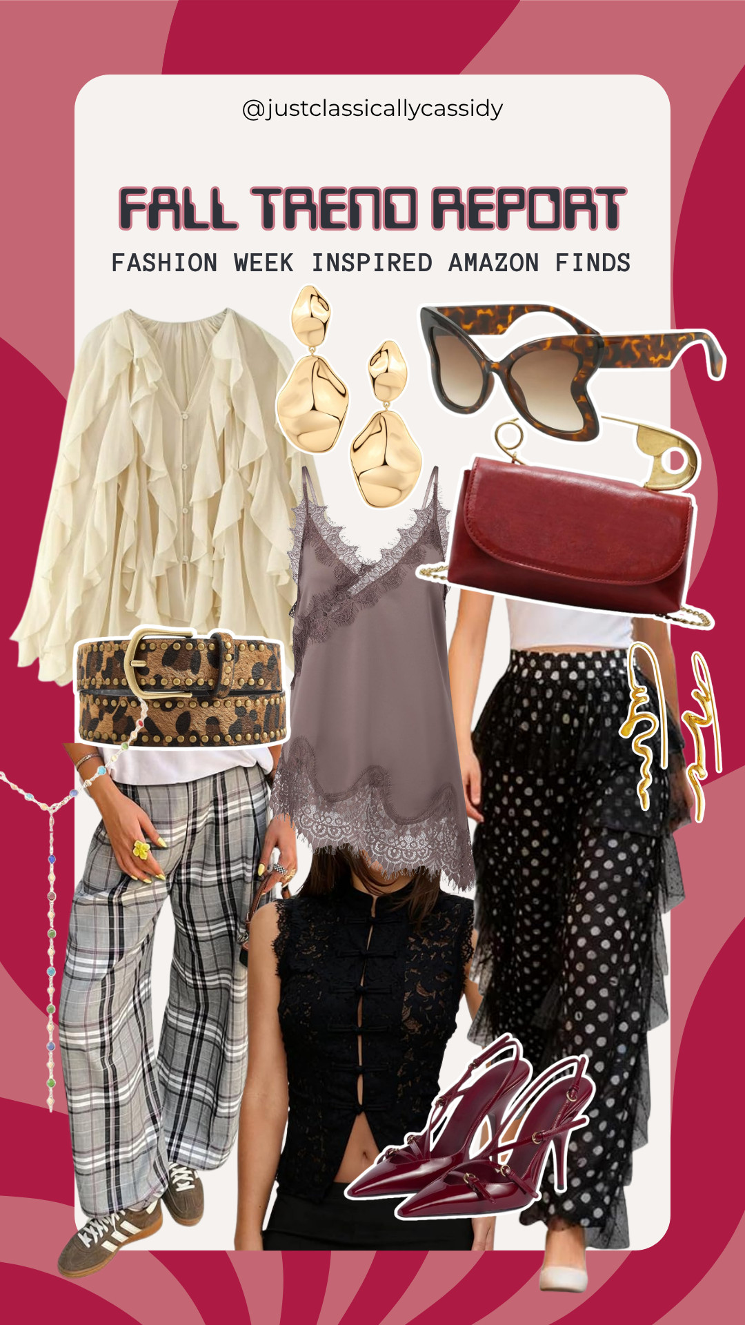 Fall trend report🤎🙌🏼

Pulled together some fashion week inspired Amazon finds for you all☺️




Fall outfits women, nyfw, statement bag, jewelry, lace, asymmetrical, cami, ruffles, draped, belt, earrings, pumps, slingback heels, sunglasses, justclassicallycassidy 

 #LTKootd #LTKSeasonal