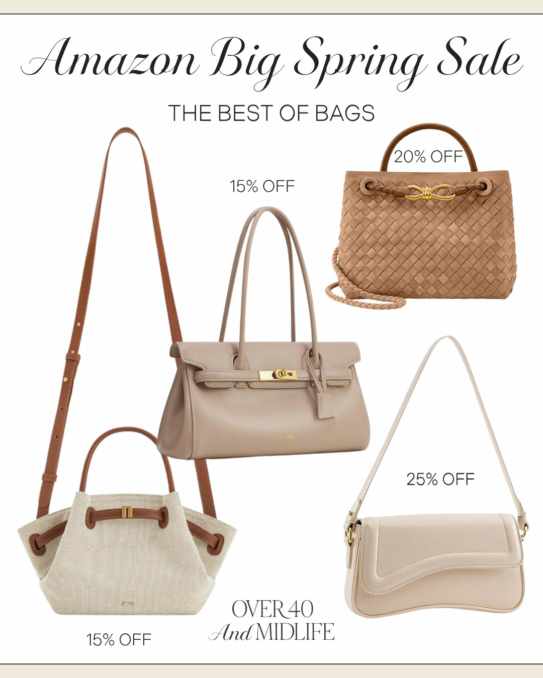 Amazon Big Spring Sale - Fashion Finds ✨

spring bag // spring purse // summer bag // summer purse // amazon bag // amazon purse // casual outfits // casual outfits amazon // casual outfit ideas // amazon fashion // amazon finds // amazon outfits // amazon style // amazon outfits for every day // amazon outfit ideas // spring outfits // spring outfits casual // spring outfit ideas 

 #LTKootd #LTKOver40 #LTKSaleAlert