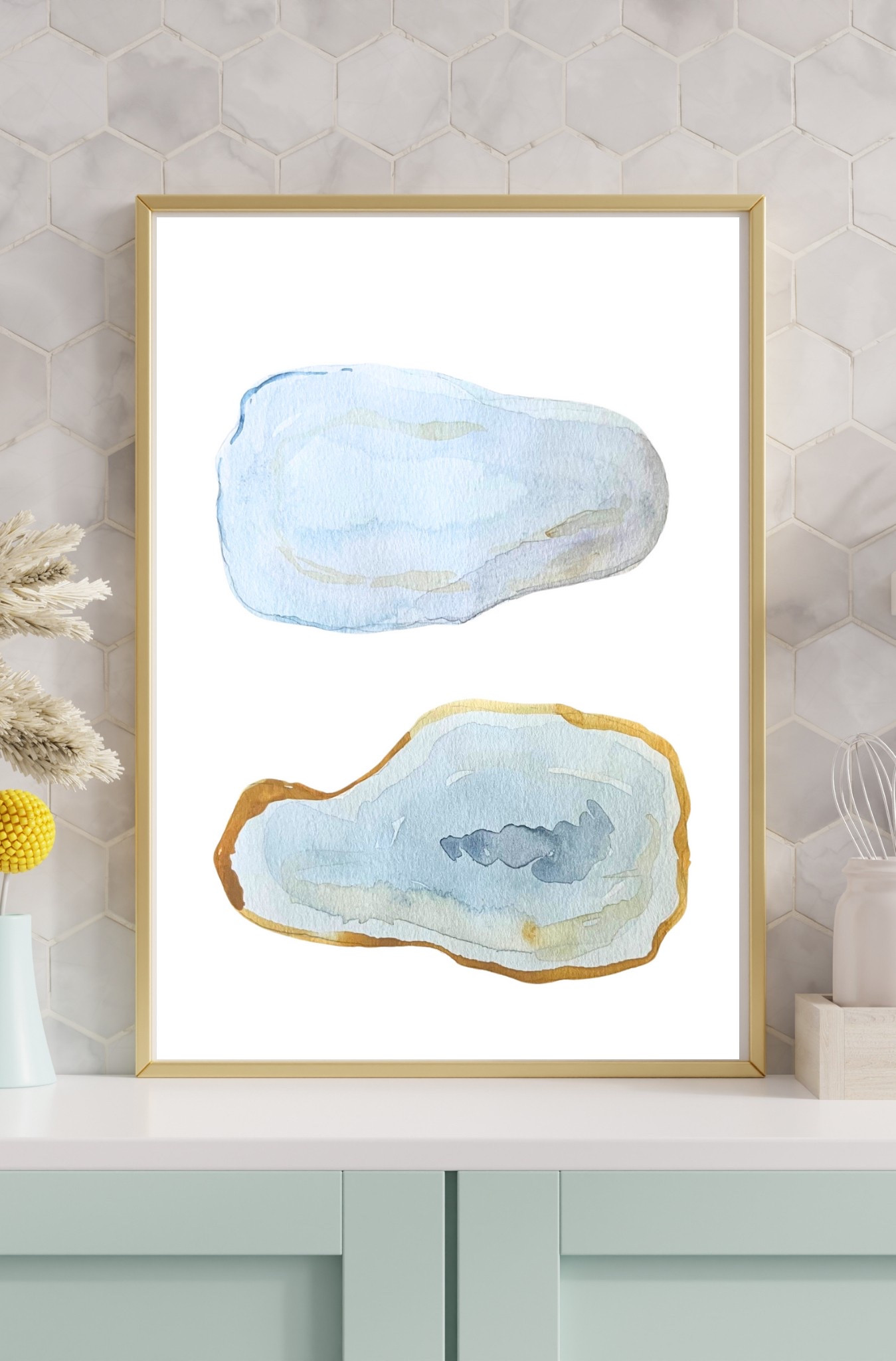 The soft coastal oyster shell print was hand-painted by me! And is now available as a digital download - perfect for adding a touch of breezy beach charm to your kitchen, bathroom or gallery wall. It’s light neutral and easy to print and frame just the way you want !

#CoastalDecor #WatercolorArt #HandPaintedArt #OysterShellArt #NeutralHoundDecor

#LTKHome #LTKSummerEdit