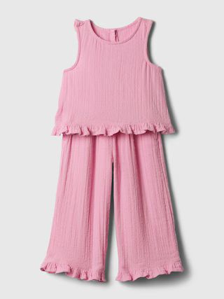 babyGap Crinkle Gauze Outfit Set | Gap (CA)