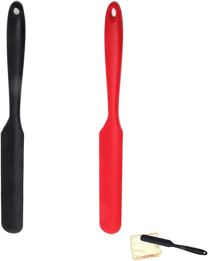 Jar Spatula, Silicone Jar Scraper with Long Handle, Jam Spreader for Peanut Butter, Kitchen Spatu... | Amazon (US)