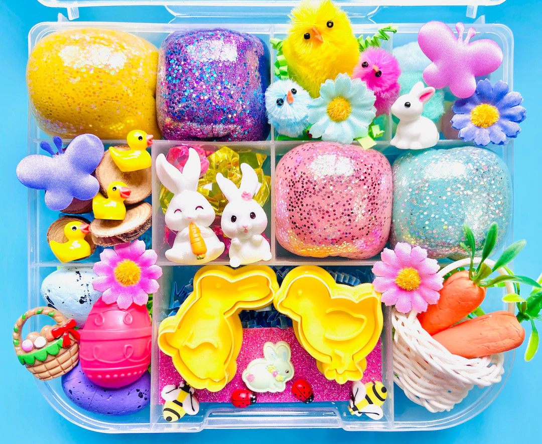 Easter Play Dough kit, Play dough kit, Easter Sensory kit, Playdoh kit, Playdough kit,Easter Bask... | Etsy (US)