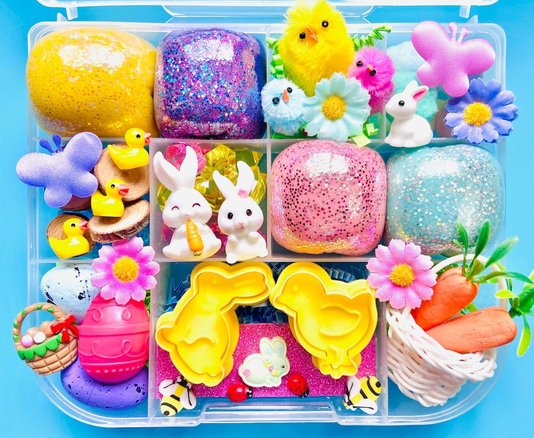 Easter Play Dough kit, Play dough kit, Easter Sensory kit, Playdoh kit, Playdough kit,Easter Bask... | Etsy (US)