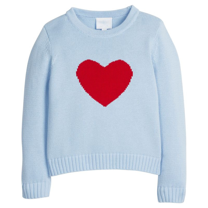 Little English Intarsia Sweater- Heart | JoJo Mommy