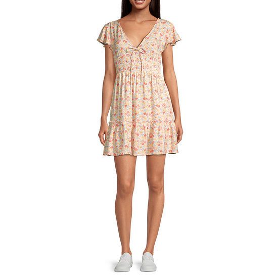 new!Arizona Short Sleeve Babydoll Dress Juniors | JCPenney