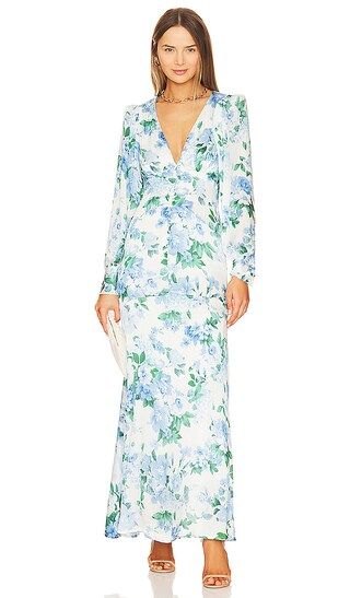 Lisette Long Sleeve Maxi in Blue Multi | Revolve Clothing (Global)