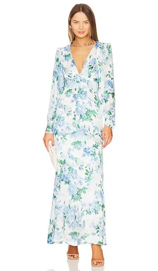 Lisette Long Sleeve Maxi in Blue Multi | Revolve Clothing (Global)