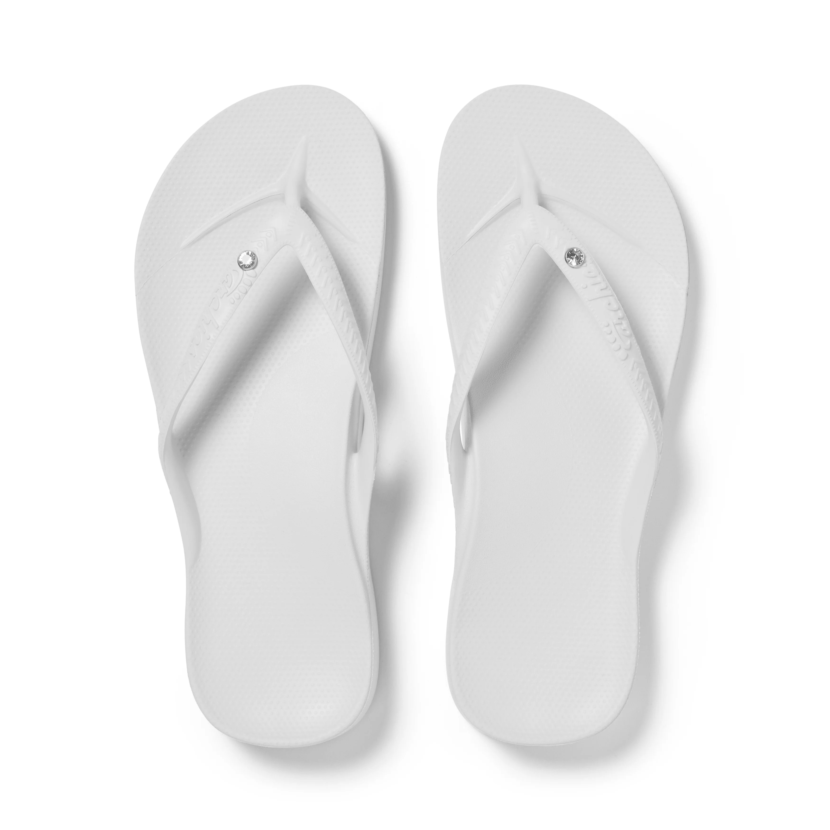 Arch Support Flip Flops - Classic - Crystal White | Archies Footwear US