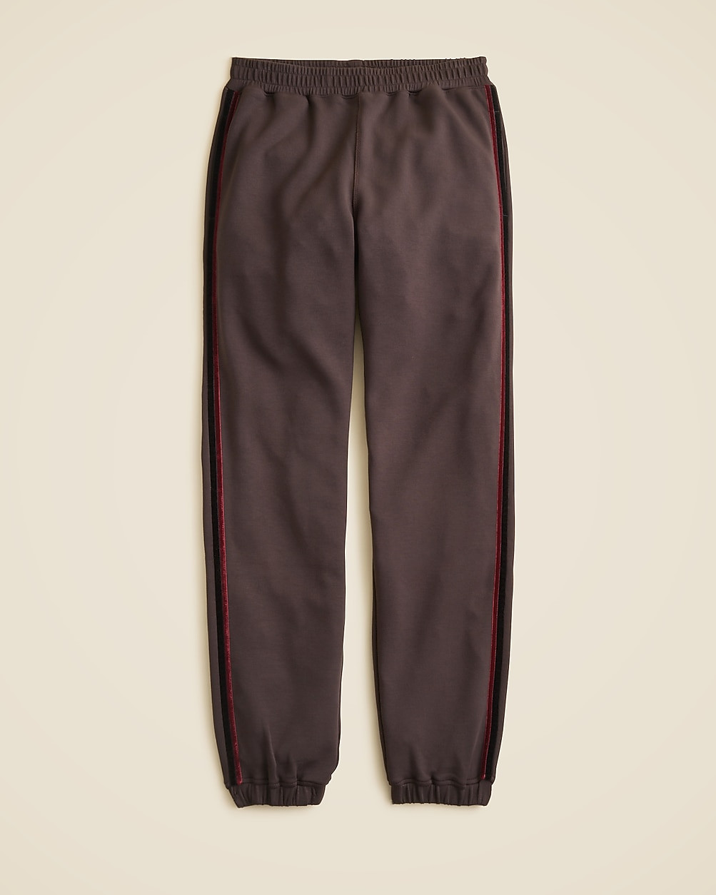 Scuba-knit jogger pant with velvet trim | J. Crew US