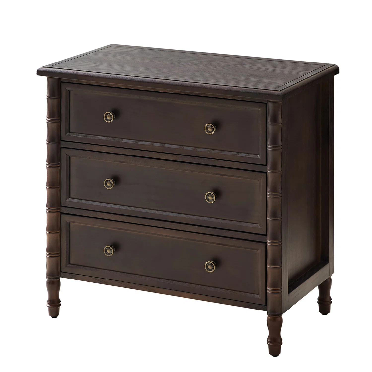 Lucious 3-Drawer Transitional 28''W Curved End Table with Charging Station and Easy Assembly | Wayfair North America