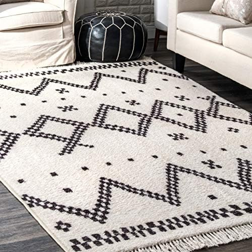 nuLOOM Tracy Moroccan Area Rug, 5' x 8', Off-white | Amazon (US)