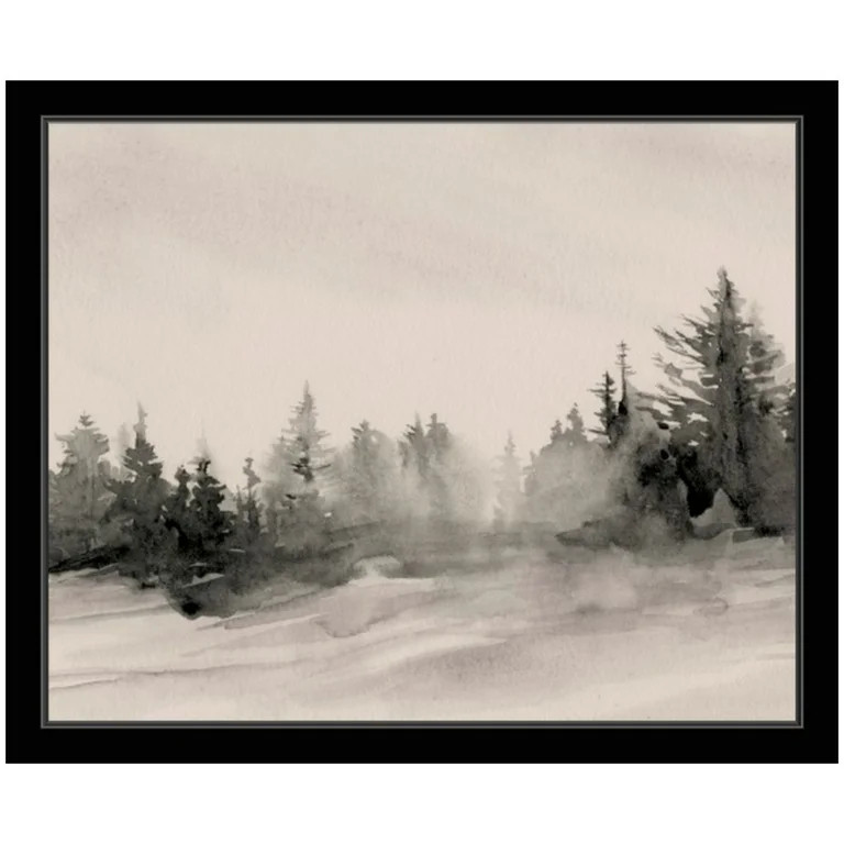 My Texas House "Wintery Scene I" Black Framed Print Christmas Wall Art 14x11 - Walmart.com | Walmart (US)