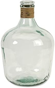 CC Home Furnishings 16.5" Earth-Friendly Small Transparent Boccionocci Recycled Clear Glass Jug | Amazon (US)