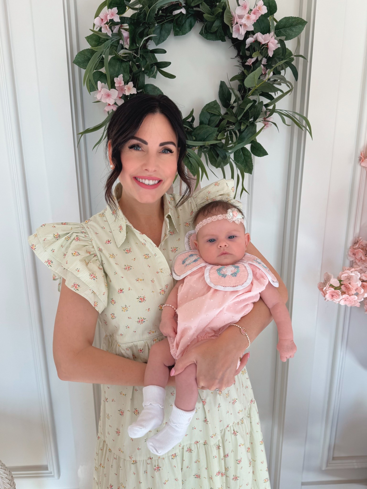 Sunday best 💗🎀🌸

My dress fits TTS - wearing a small

My dress is nursing friendly 

Juliana is in size 3m - code FRAPPS10 to save at smocked flamingo 

Her little pearl bracelet is so cute & linked too

Her headband is vintage and was mine as a baby, made by my mama

Mommy and me outfits, nursing dress, baby bubbles 

#LTKFindsUnder50 #LTKBaby #LTKFindsUnder100