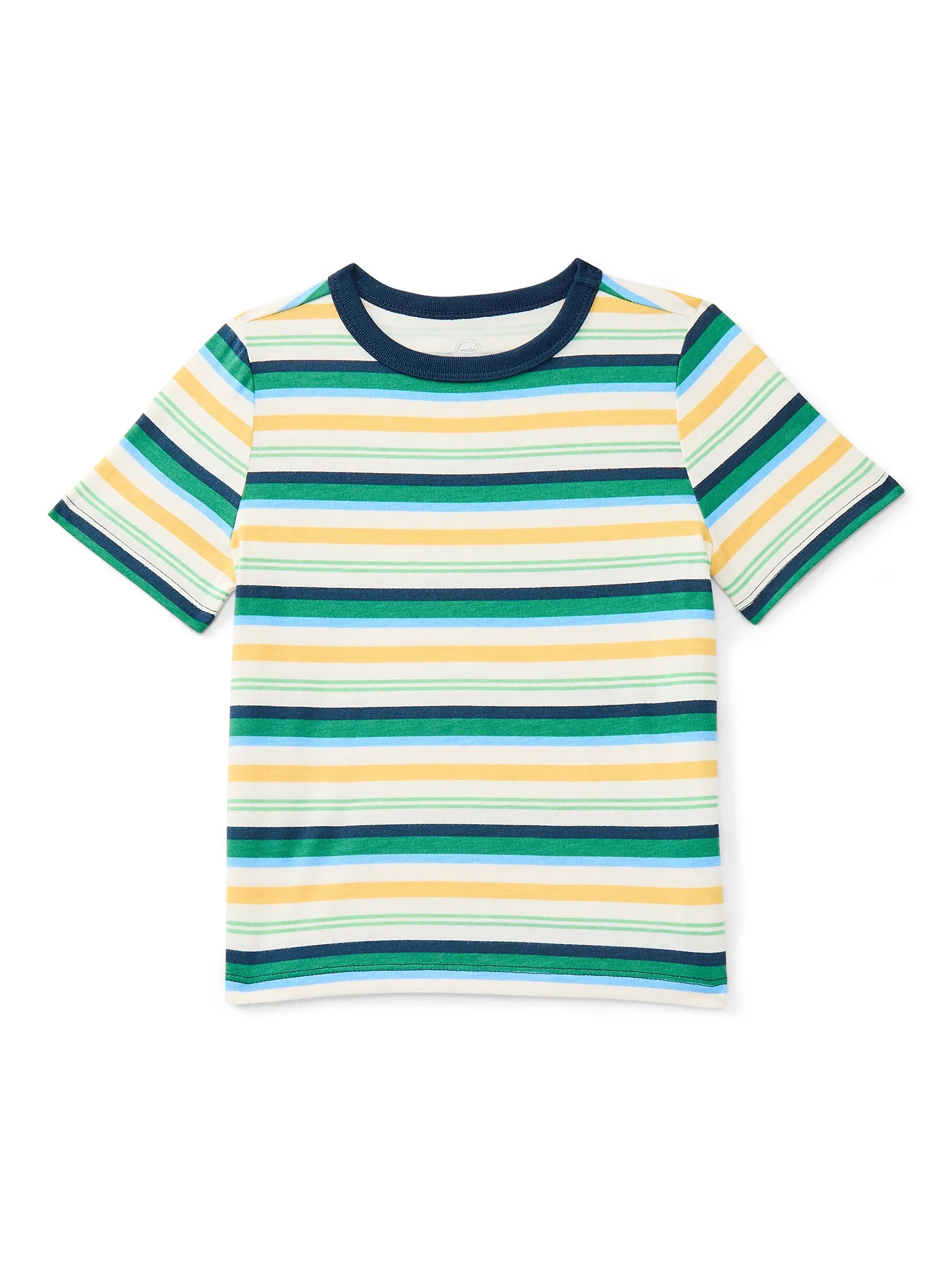 Wonder Nation Toddler Boys Short Sleeve Stripe T-Shirt, Sizes 18M-5T | Walmart (US)