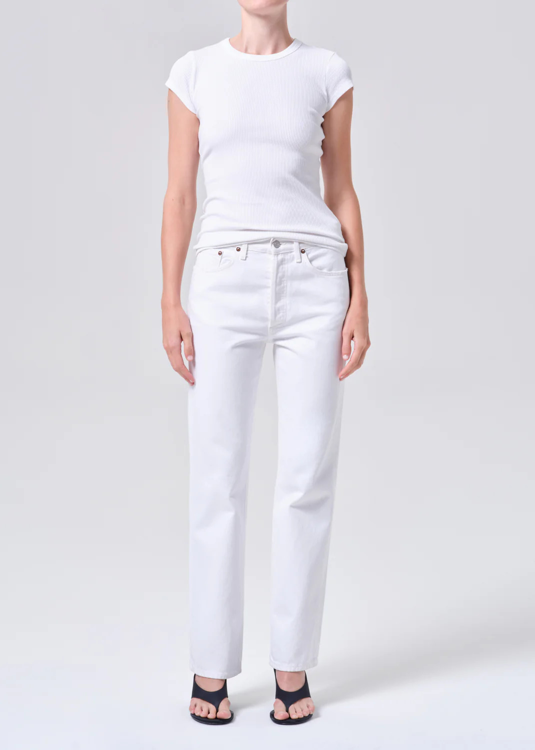 Lana High Rise Vintage Straight in Marshmallow | AGOLDE