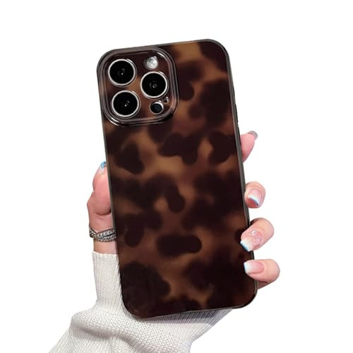 XQAGU Cute Phone Case for iPhone 16 Pro Max Case Amber Leopard Full Camera Protective Slim Shockproof Aesthetic-Brown Amber | Amazon (US)